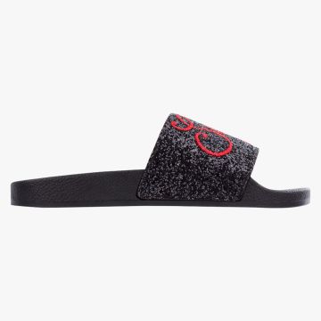 Style 7788 Black Glitter Slides