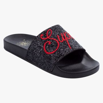 Style 7788 Black Glitter Slides