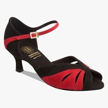 Style 1548 - Black Suede / Red Suede